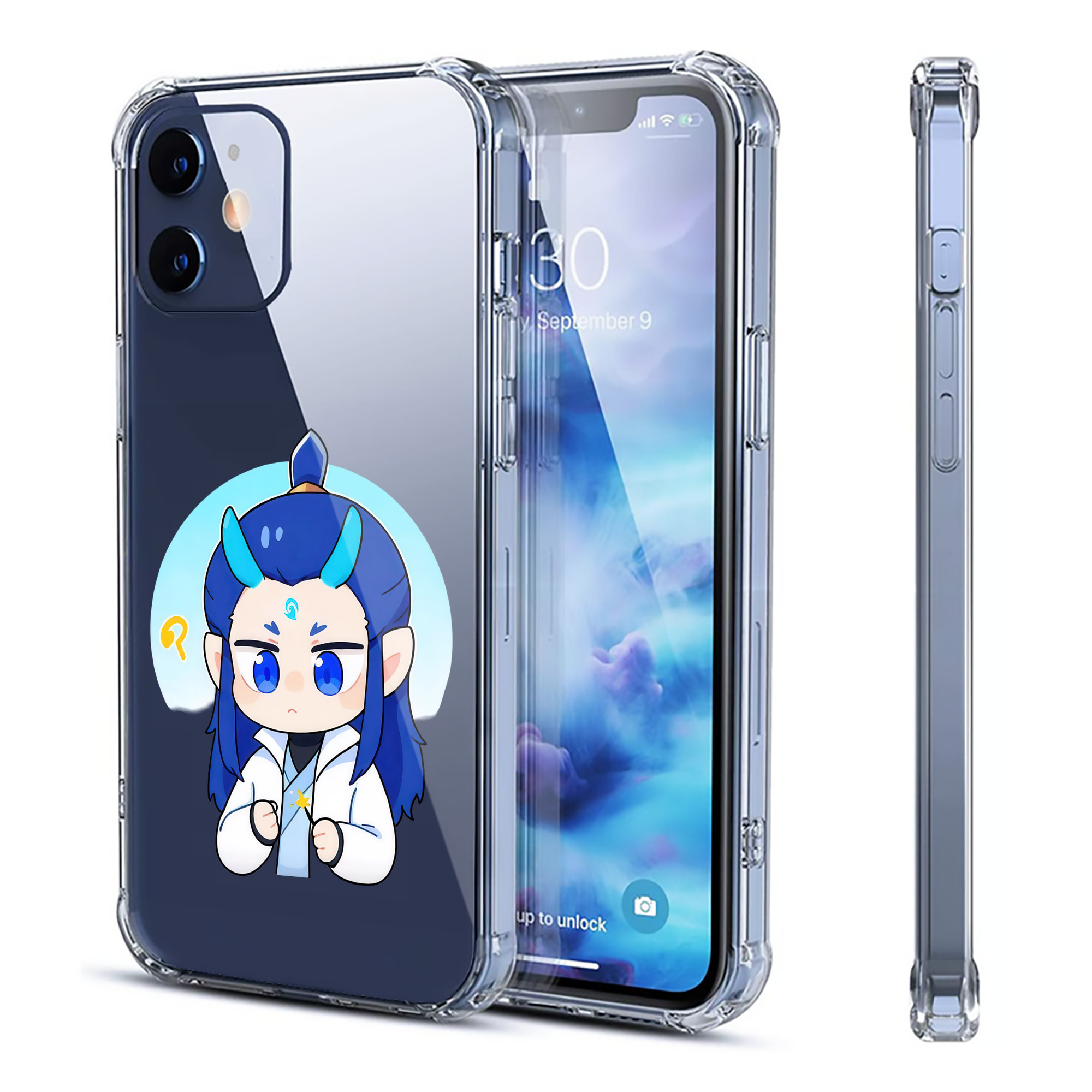 （画像用） Ne Zha 2 ナタ 魔童の大暴れ 【iPhone 12シリーズ対応】透明スマホケース（クリアソフトケース）